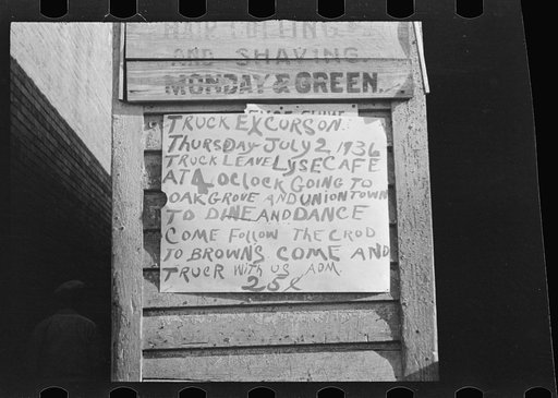 Excursion sign, Alabama