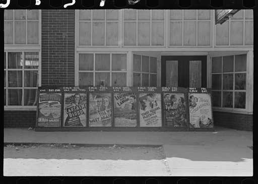 Untitled photo, possibly related to: Movie poster, vicinity of Moundsville, Alabama