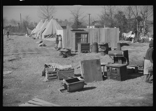Flood refugee encampment at Forrest City, Arkansas