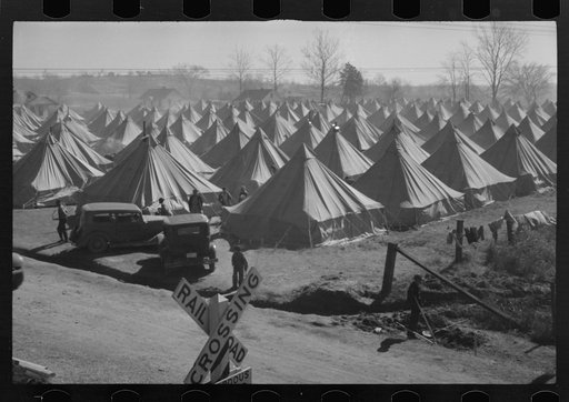Untitled photo, possibly related to: Flood refugee encampment at Forrest City, Arkansas