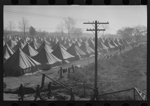 Untitled photo, possibly related to: Flood refugee encampment at Forrest City, Arkansas
