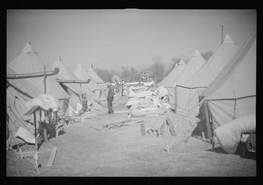 Flood refugee encampment at Forrest City, Arkansas