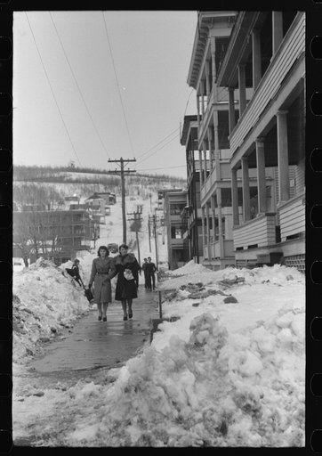 Homes of paper mill workers in Berlin, New Hampshire, largely inhabited by French Canadians and Scandinavians
