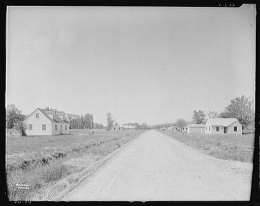 View of Longview Homesteads, Rural Resettlement Administration project, under construction. Washington