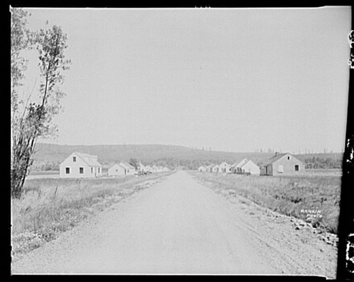 View of Longview Homesteads, Rural Resettlement Administration project, under construction. Washington