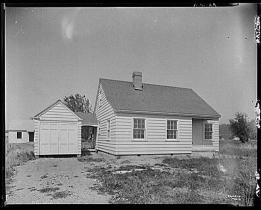 Nearly completed house at Longview Homesteads, Rural Resettlement Administration project. Washington