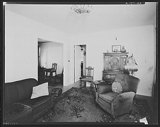 Interior of house at Wichita Gardens, Texas