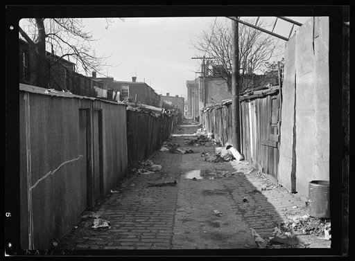 Slum alley in Washington, D.C.