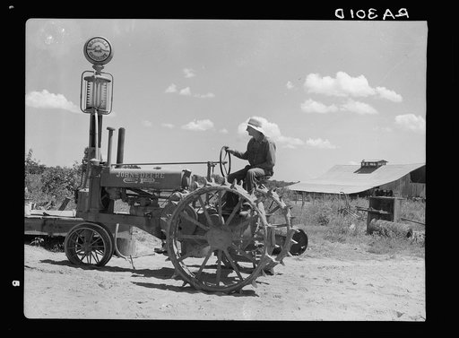 Stortz cotton plantation, Arkansas. Tractor and operator