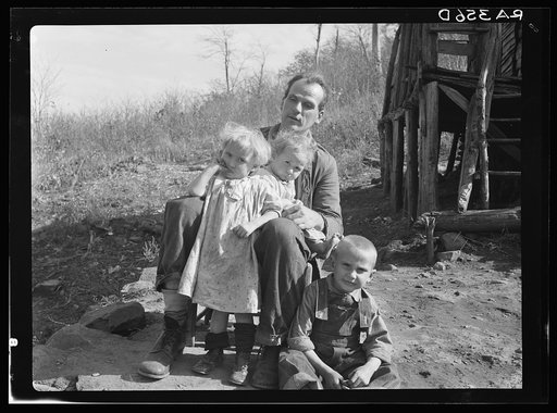Charles Nicholson and some of his children. Shenandoah National Park, Virginia