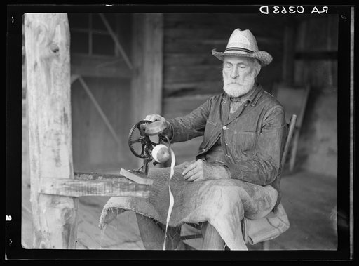 Russ Nicholson peeling apples. Shenandoah National Park, Virginia