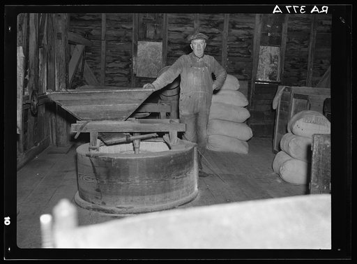 Interior of mill at Nethers. Shenandoah National Park, Virginia