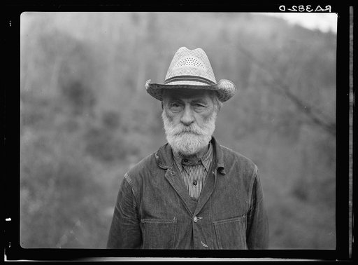 Russ Nicholson, grandfather of all the Nicholsons in Nicholson Hollow. Shenandoah National Park, Virginia