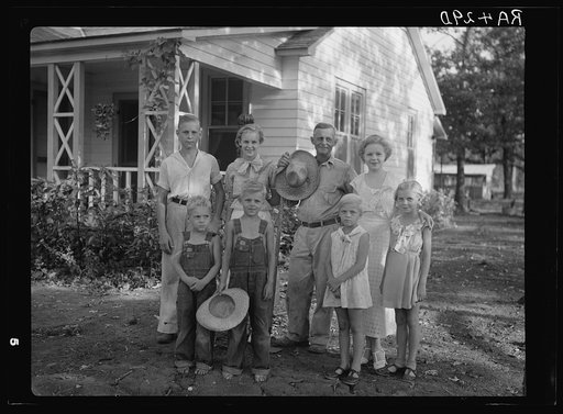 Resettled farmer and family. Dyess Colony, Arkansas