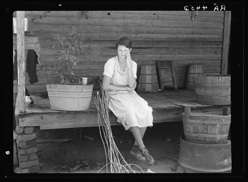 Daughter of farmer who will be resettled. Wolf Creek Farms, Georgia