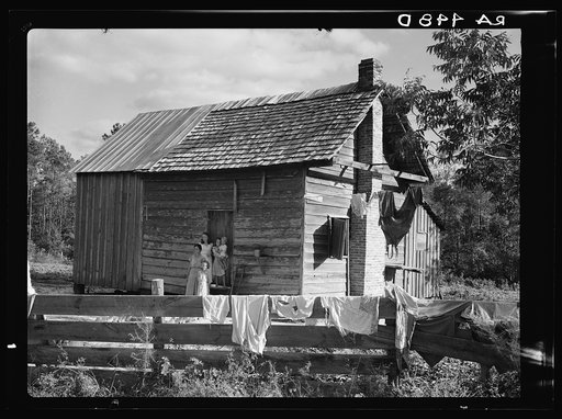 Tenant farmer's family soon to be removed to Wolf Creek Farms, Georgia