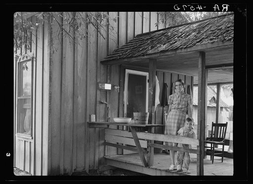 Family of resettled farmer that has temporary quarters in the jail. Irwinville Farms, Georgia