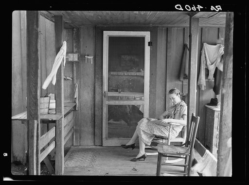 Daughter of resettled farmer living temporarily at the jail in Irwinville Farms, Georgia, while new homes are being built