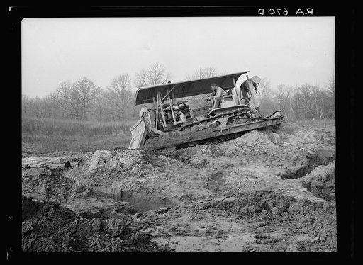 Grader at work at the Hightstown, New Jersey, project