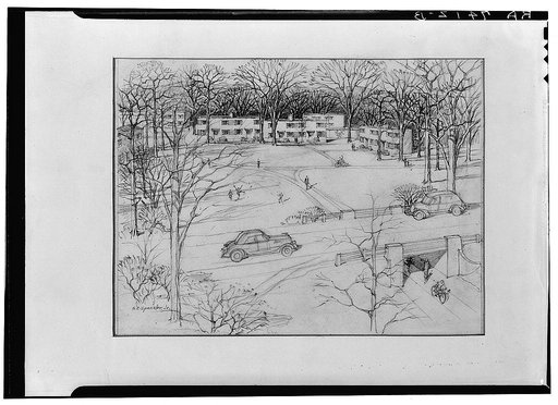 Sketch of Greenbelt project, Maryland