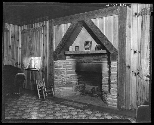 Interior of house at Crossville, Tennessee. Cumberland Homesteads
