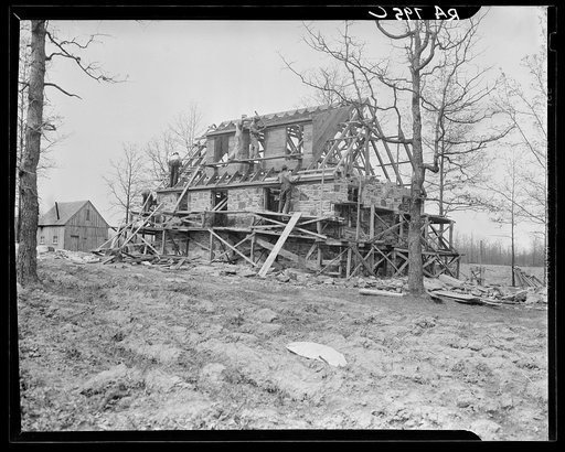 Construction at Cumberland Homesteads. Crossville, Tennessee
