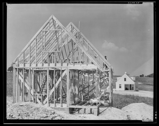 House construction. Arthurdale project. Reedsville, West Virginia