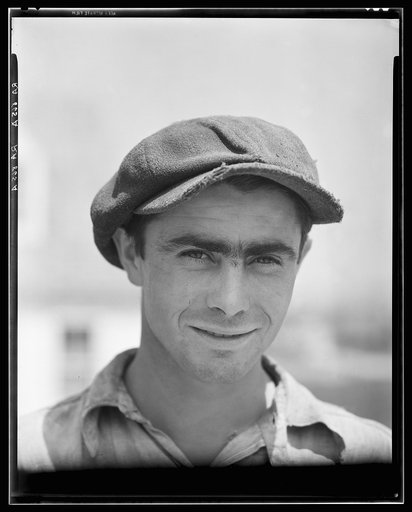 Westmoreland project, Pennsylvania. Westmoreland County. Construction worker on the Westmoreland subsistence homestead project