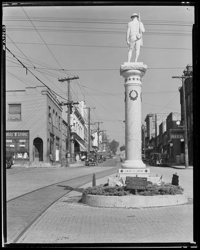 Main street World War I monument. Mount Pleasant, Pennsylvania. Westmoreland County
