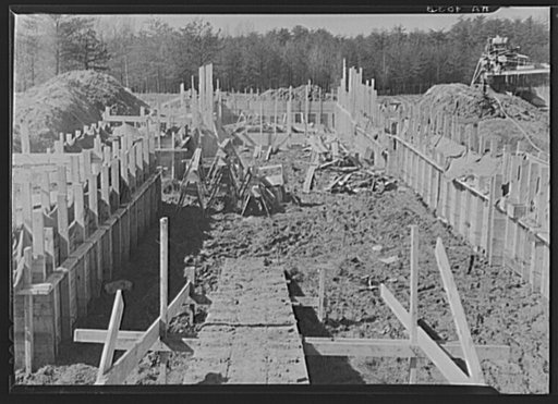 Foundations progress. House unit E. Berwyn, Maryland