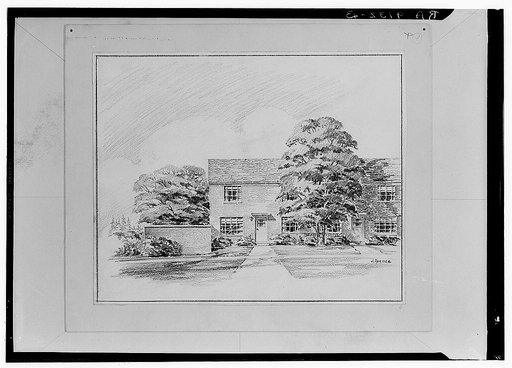 Drawing of model proposed for Greenbelt project, Maryland