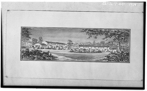 Drawings of rowhouses proposed for Greenbelt project, Maryland