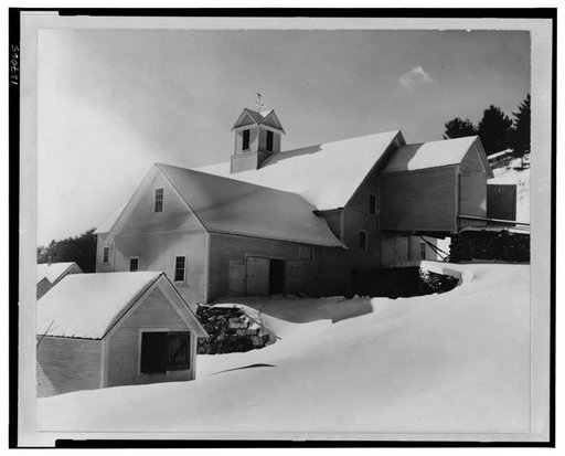 Windsor County, New Hampshire [i.e. Vermont]. Barn of a dairy farmer