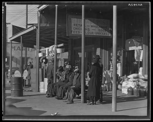 Sidewalk scene in Selma, Alabama
