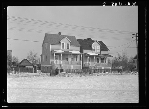 Houses in Manville, New Jersey, showing close construction despite available surrounding land