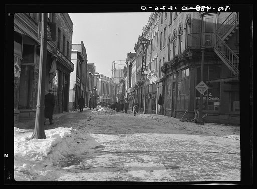 Narrow street in New Brunswick, New Jersey