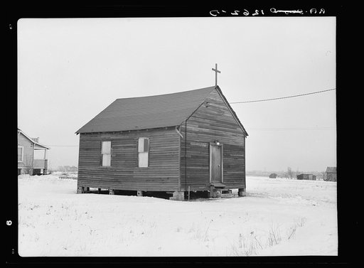 Wooden church in Negro section near Lincoln Highway near Franklin Township, New Jersey. Bound Brook, New Jersey