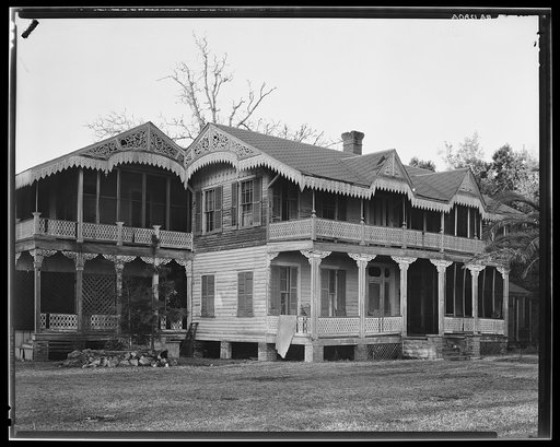 New Orleans Classic revival house in Rampart Street. Louisiana