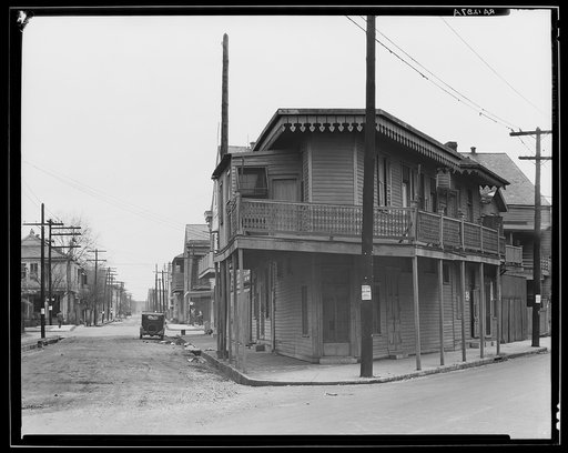 Felicity and Orange Streets. View down Orange Street. New Orleans, Louisiana