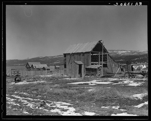 Farm buildings in the purchase area. Widtsoe, Utah