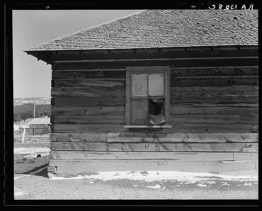 Detail of occupied house. Widtsoe, Utah