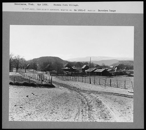 Mormon farm village. Escalante, Utah