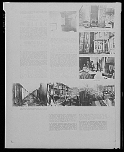 Page of housing book. Washington, D.C.