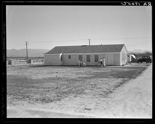 San Fernando federal subsistence homesteads. Forty homes, all occupied, each with nearly an acre of ground. Average income eight hundred dollars yearly. California
