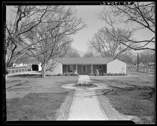 El Monte federal subsistence homesteads. Two-bedroom house, three in family. Girl eleven. Father truck driver. Earns ninety-five dollars monthly, pays fifteen dollars and twenty cents rent to apply on purchase. California