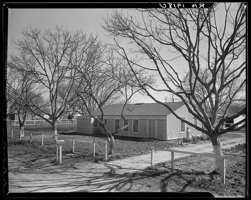 El Monte Federal subsistence homesteads. One hundred homes, all occupied, each with nearly an acre of land. Average family income eight hundred dollars per annum