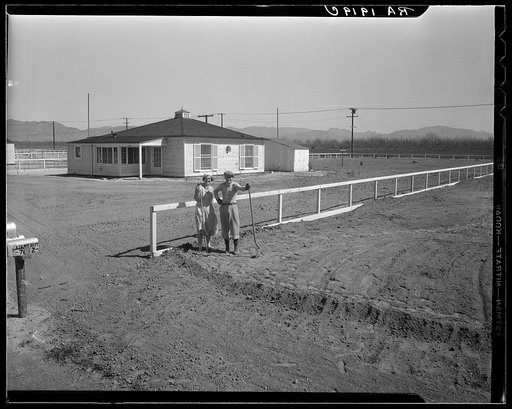 San Fernando federal subsistence homesteads. Forty homes, all occupied, each with nearly an acre of ground. California
