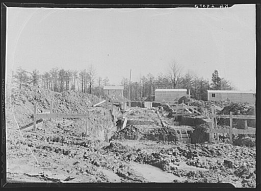 Foundations progress. House unit E. Berwyn, Maryland