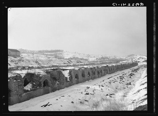 Beehive coke ovens near Westmoreland Homesteads. Westmoreland County, Mount Pleasant, Pennsylvania