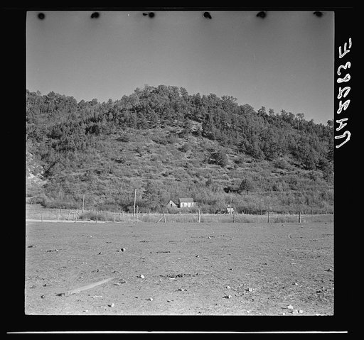 View of farming land. Mescalero Indian Reservation, New Mexico